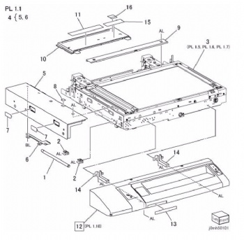 IIT Cover-Front/Top For Xerox D95 D110 D125 Series