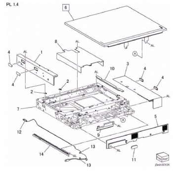 IIT Cover-Rear Right For Xerox D95 D110 D125 Series