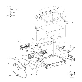 Platen/IIT Cover For xerox 7835 7845 series