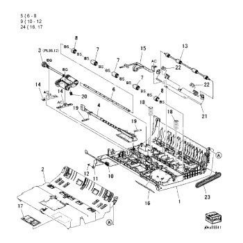 DADF Top Cover For xerox 7835 7845 series